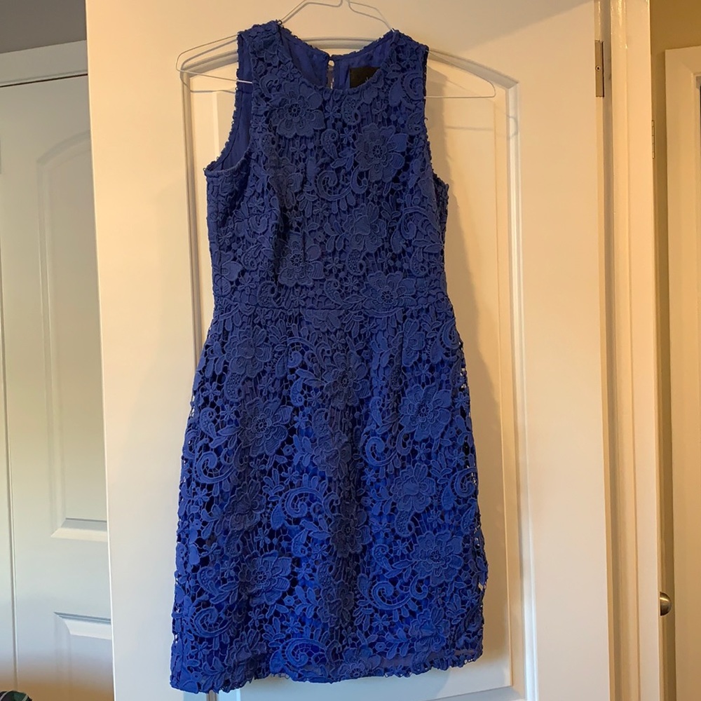 J Crew Blue Lace Dress